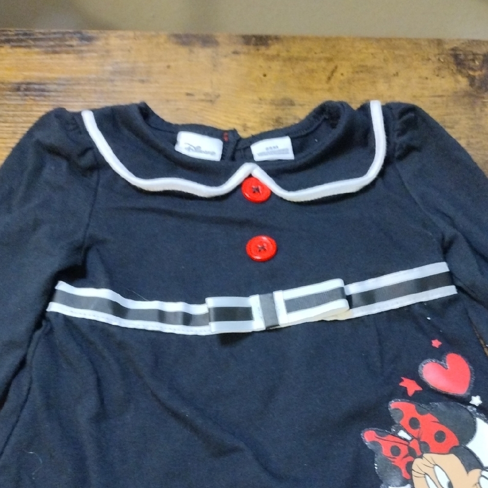 Disney Black and Red Girl Dress with Minnie Mouse - Picture 4 of 5